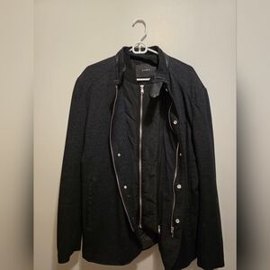 Zara Black Bomber Jacket Varsity Style